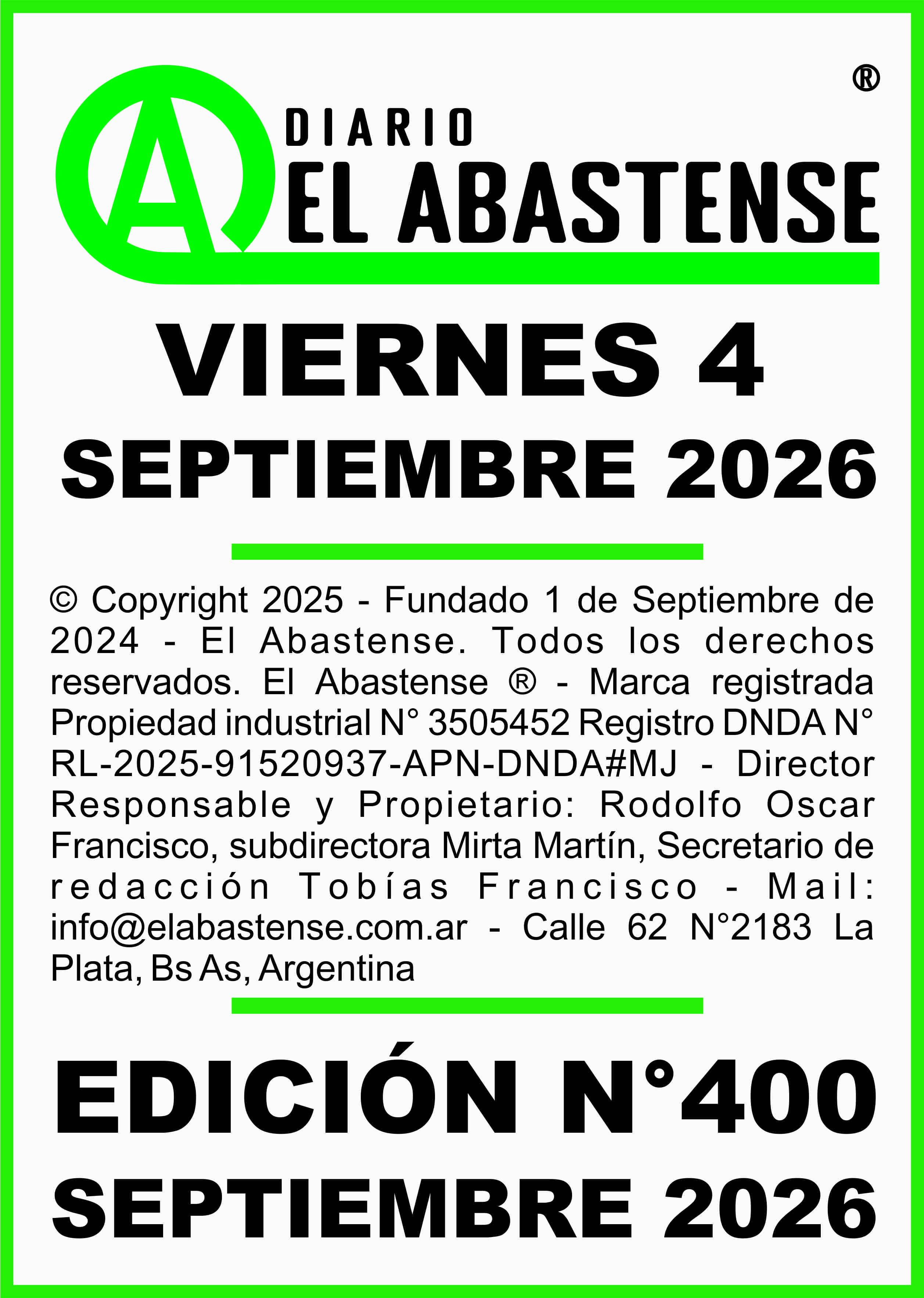 Edición 400